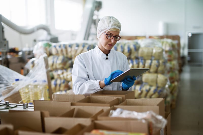 woman working in food processing