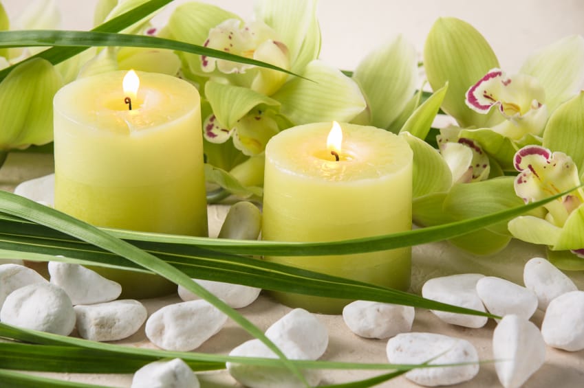 Candles in beautiful area