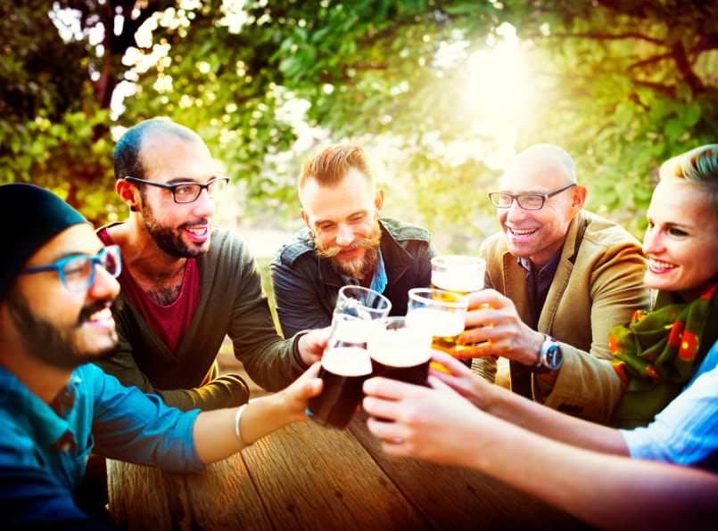 Friends Party Outdoors Celebration Happiness Concept