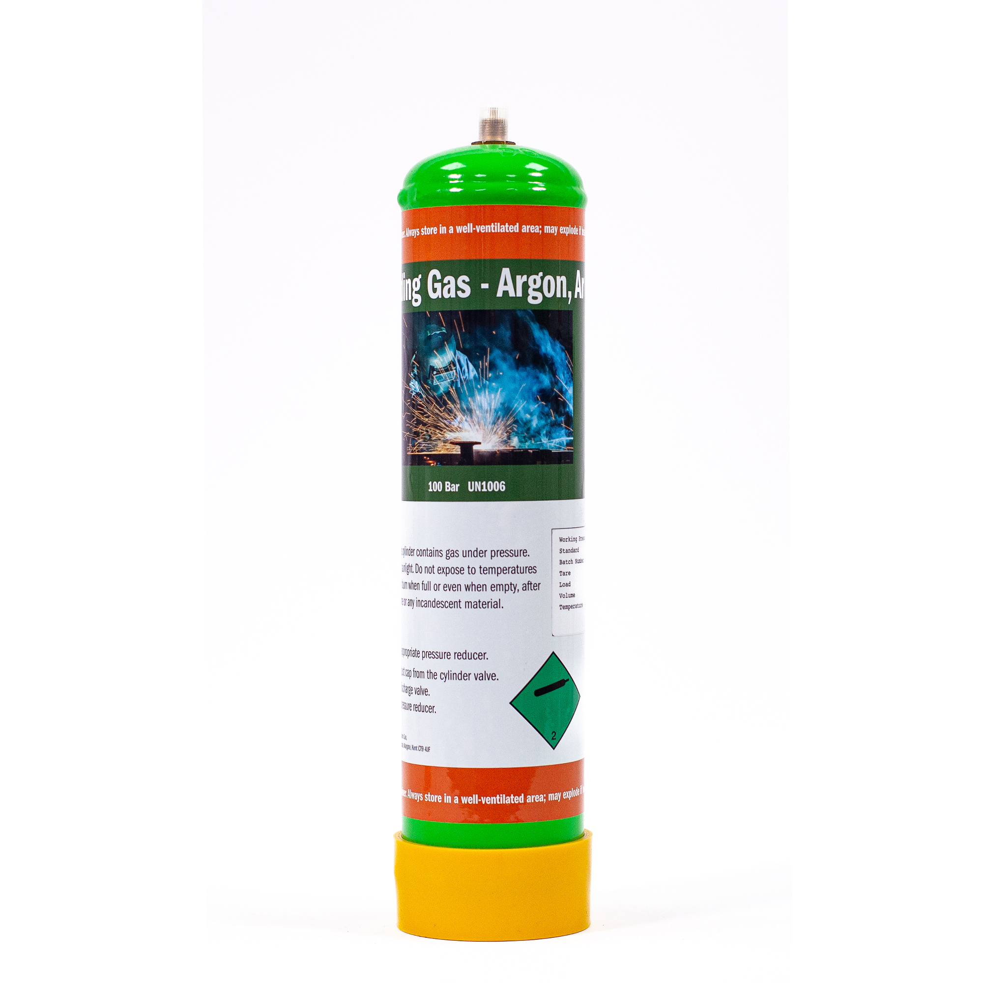 Argon Gas Bottle 0.95L for TIG & MIG Welding – M10×1 RH