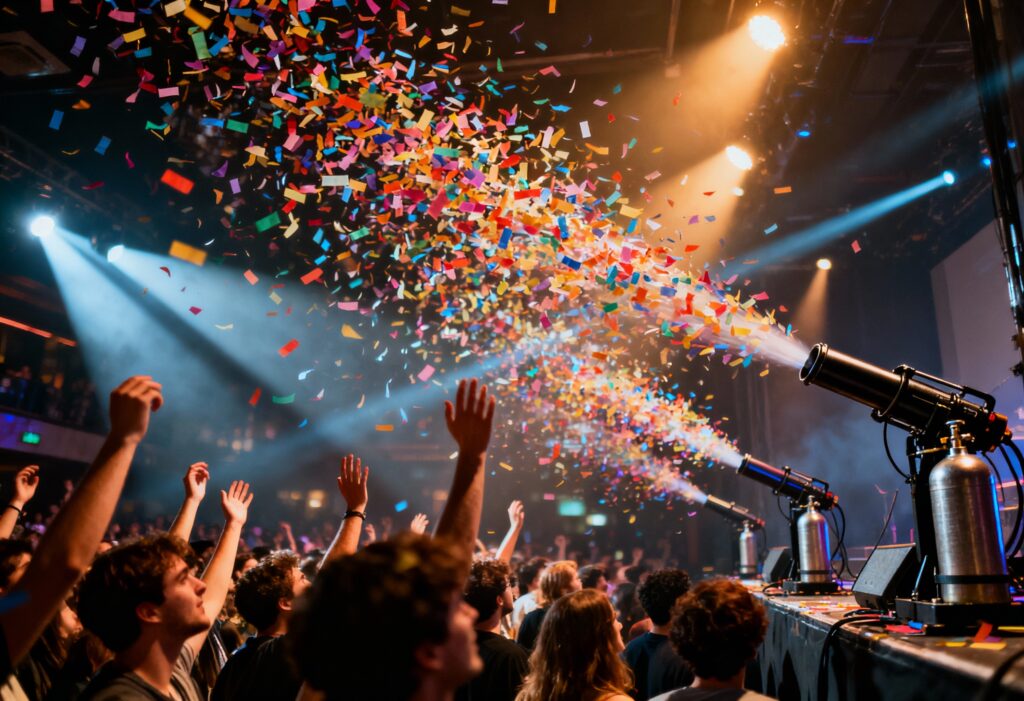 Order CO2 gas for confetti cannons and blasters online from Adams Gas. Rent-free CO2 cylinders for concerts, weddings, sports events and club nights, with clear delivery options at checkout.