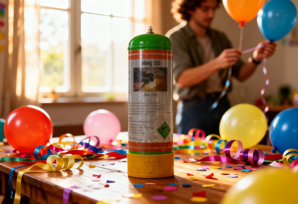 Buy disposable helium cylinders online from Adams Gas. Easy, no-rental helium for party balloons, weddings and events, with clear balloon capacities and convenient delivery.